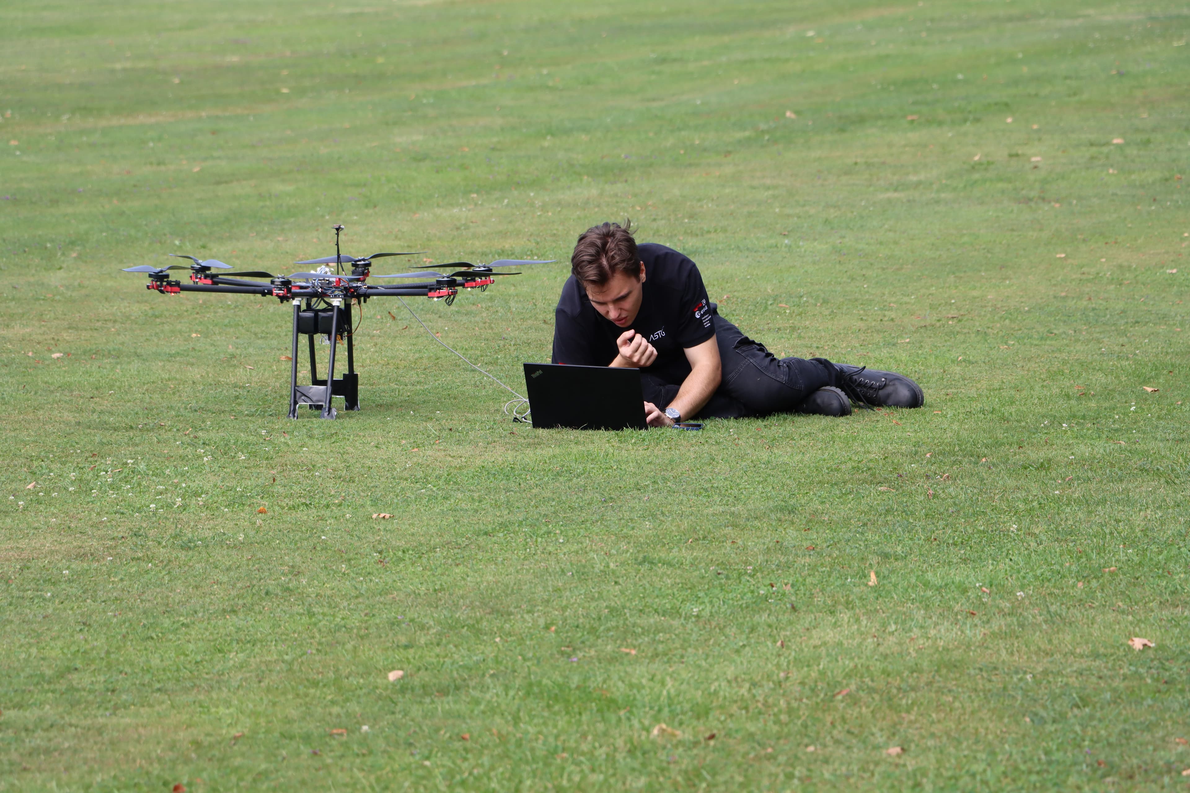 Yurii at drone ground station